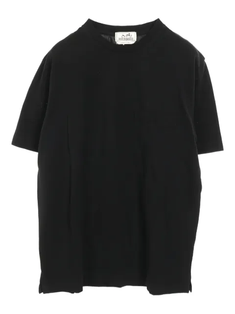 Hermès Pre-Owned 2020s H-embroidery pocket pique T-shirt