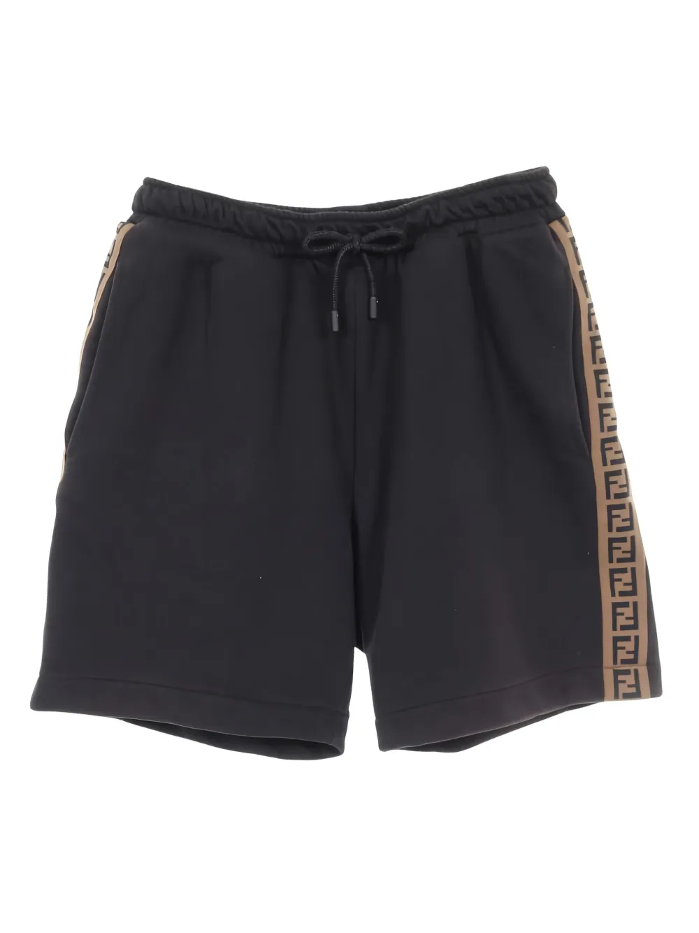 Fendi Pre-Owned 2000s logo-sideline track shorts | Black | Image 1