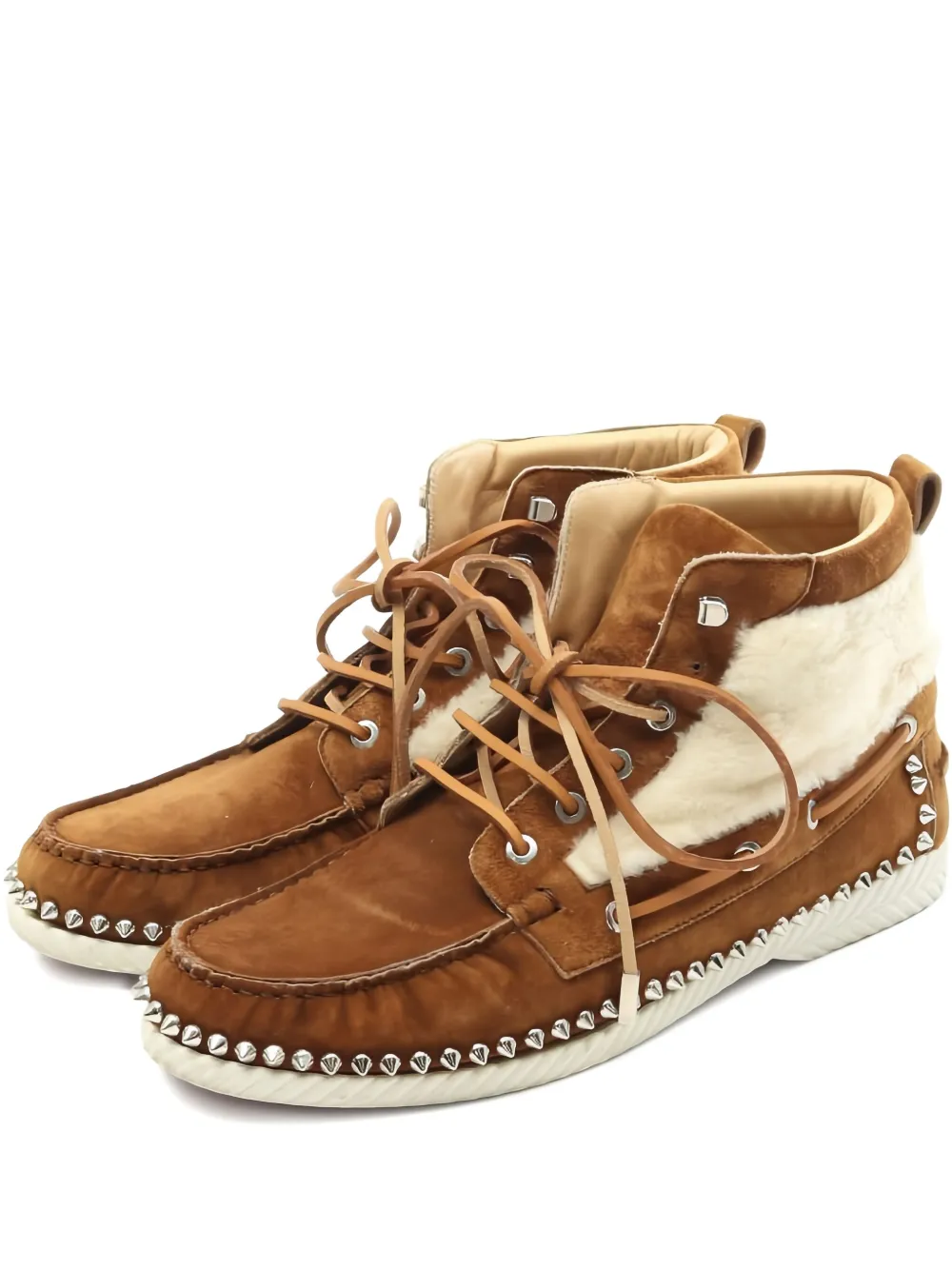 Christian Louboutin Pre-Owned 2000s spike-studs boots | Brown | Image 1