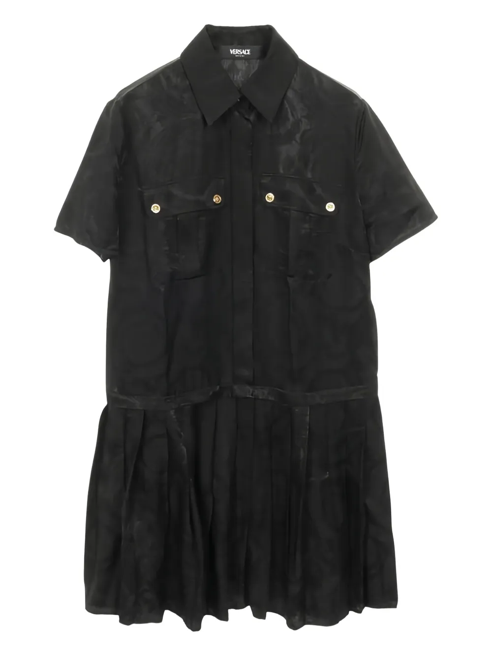 Versace 00s jacquard-pattern dress | Black | Image 1