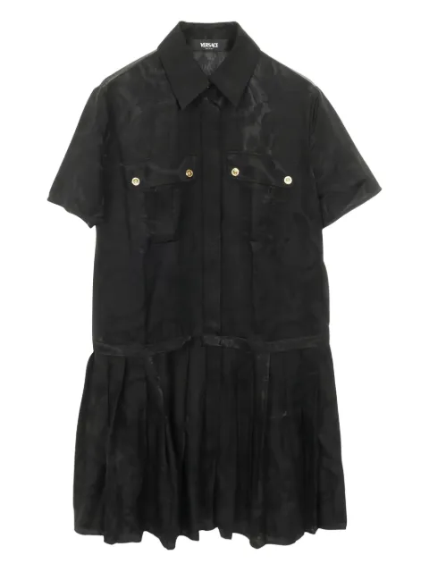 Versace 00s jacquard-pattern dress