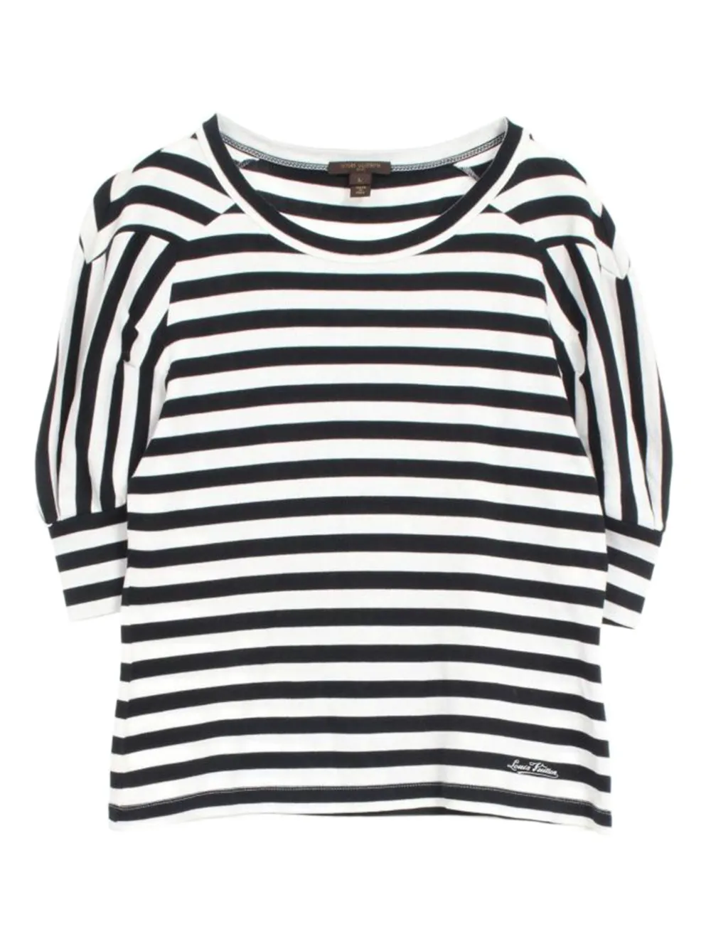 Louis Vuitton Pre-Owned 10s striped T-shirt | Black | Image 1