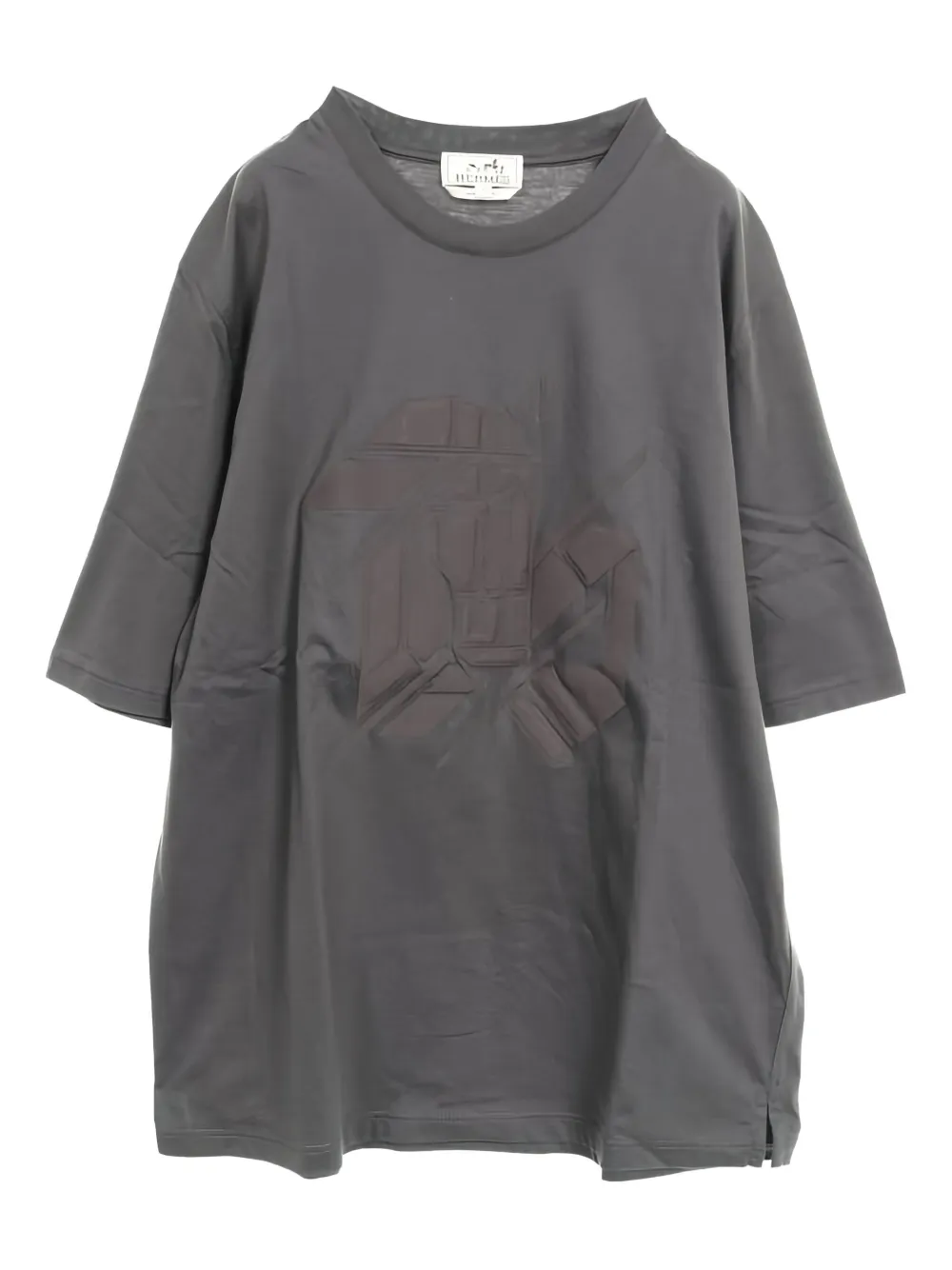 Hermès Pre-Owned 10s geometric-design T-shirt | Grey | Image 1