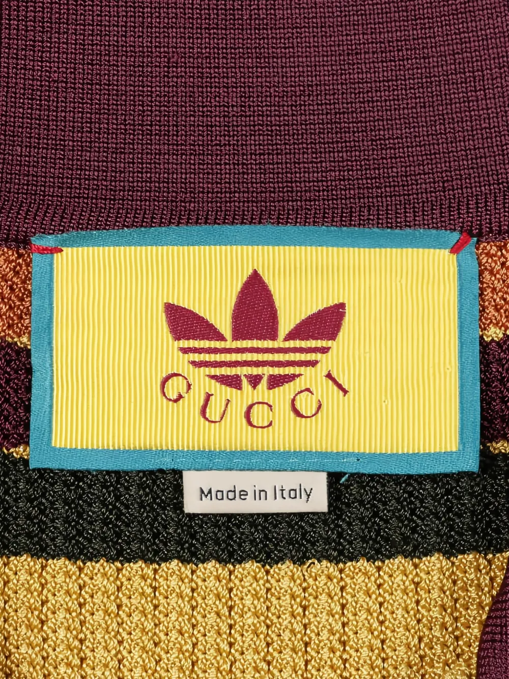 Gucci Pre-Owned 10s gestreept gebreid poloshirt Geel