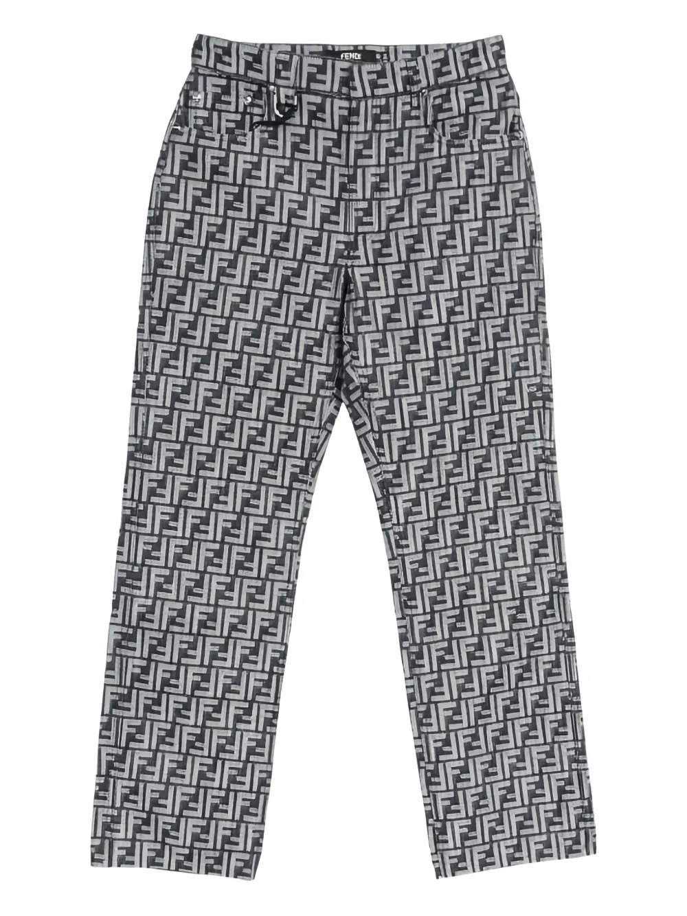 Fendi Pre-Owned Zucca-patterned jeans - Nero