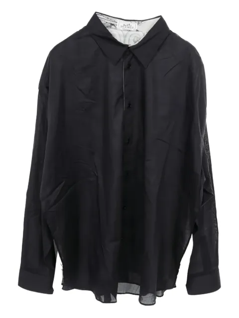 Hermès Pre-Owned camisa de algodón y seda a capas