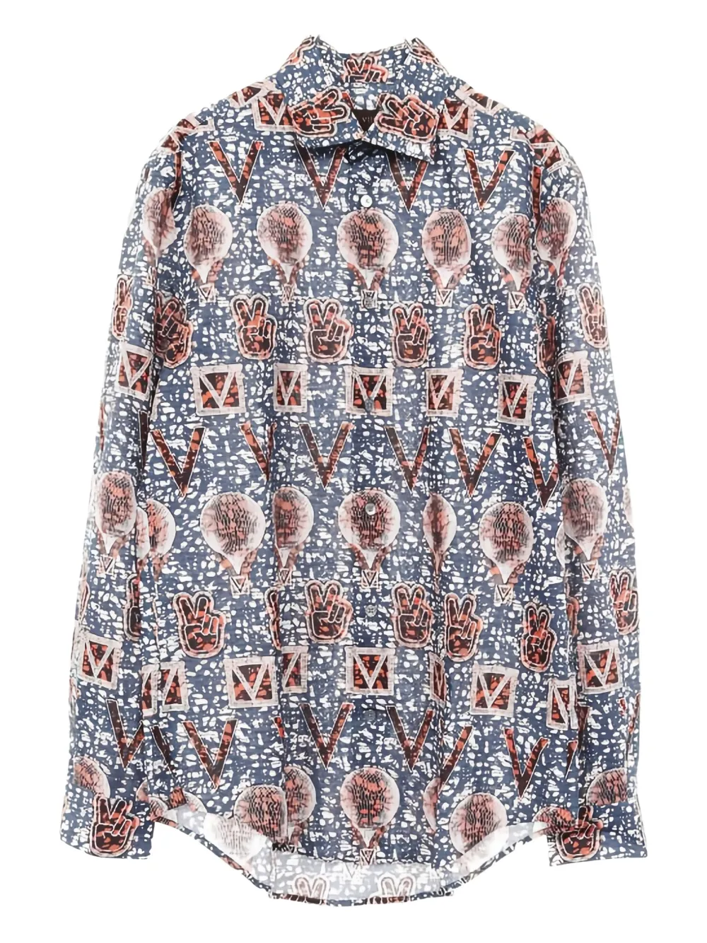 Louis Vuitton Pre-Owned all-over patterned shirt - Blu