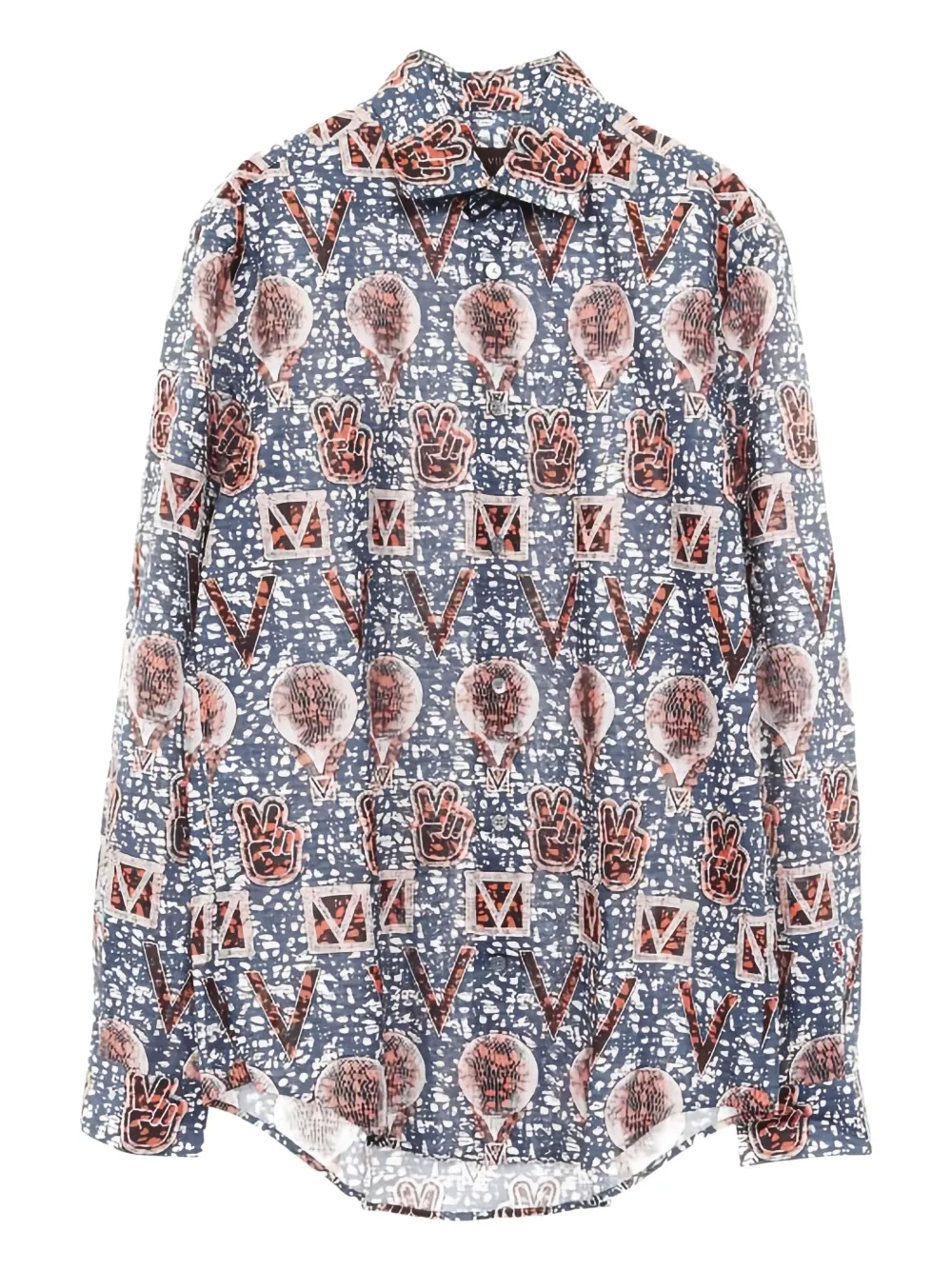 Louis Vuitton Pre-Owned all-over patterned shirt | Blue | Image 1