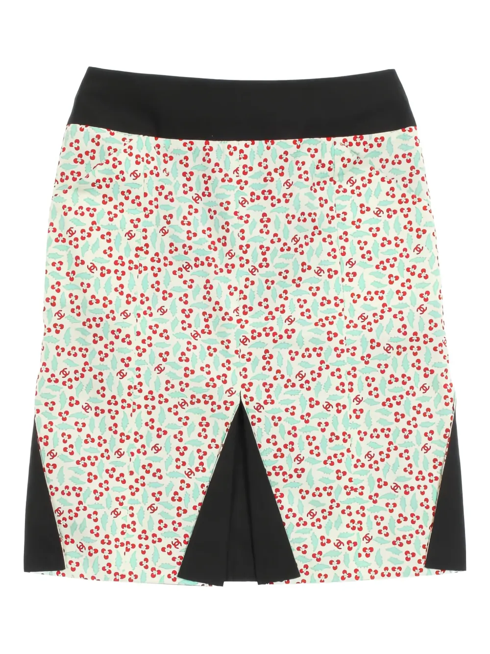 CHANEL Pre-Owned Coco mark-print skirt | Black | Image 1