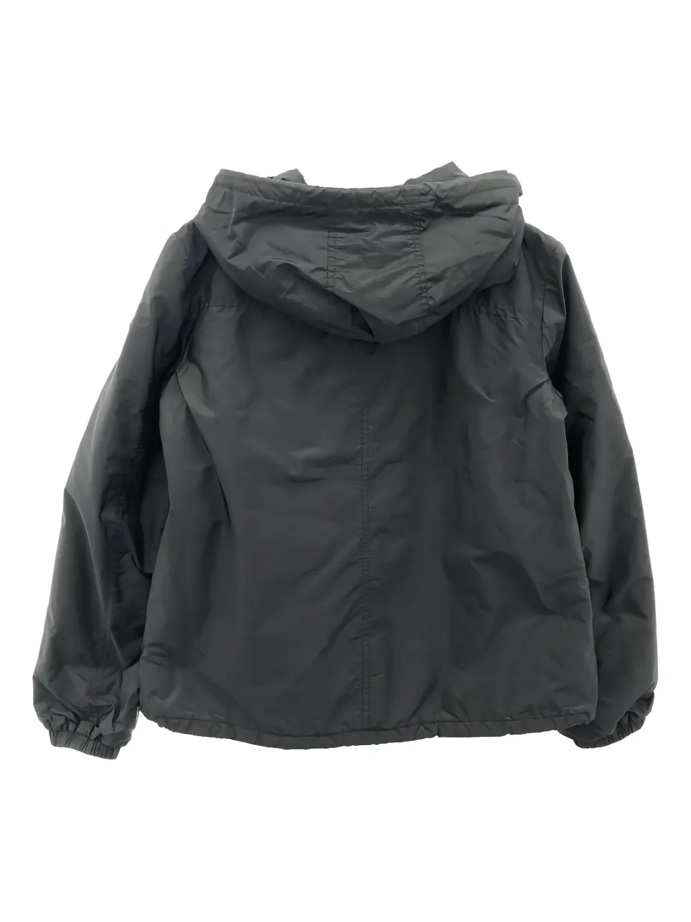 Pre-owned Prada Hooded Zip-up Jacket In Black