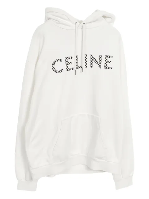 Celine Pre-Owned logo-detail studded hoodie