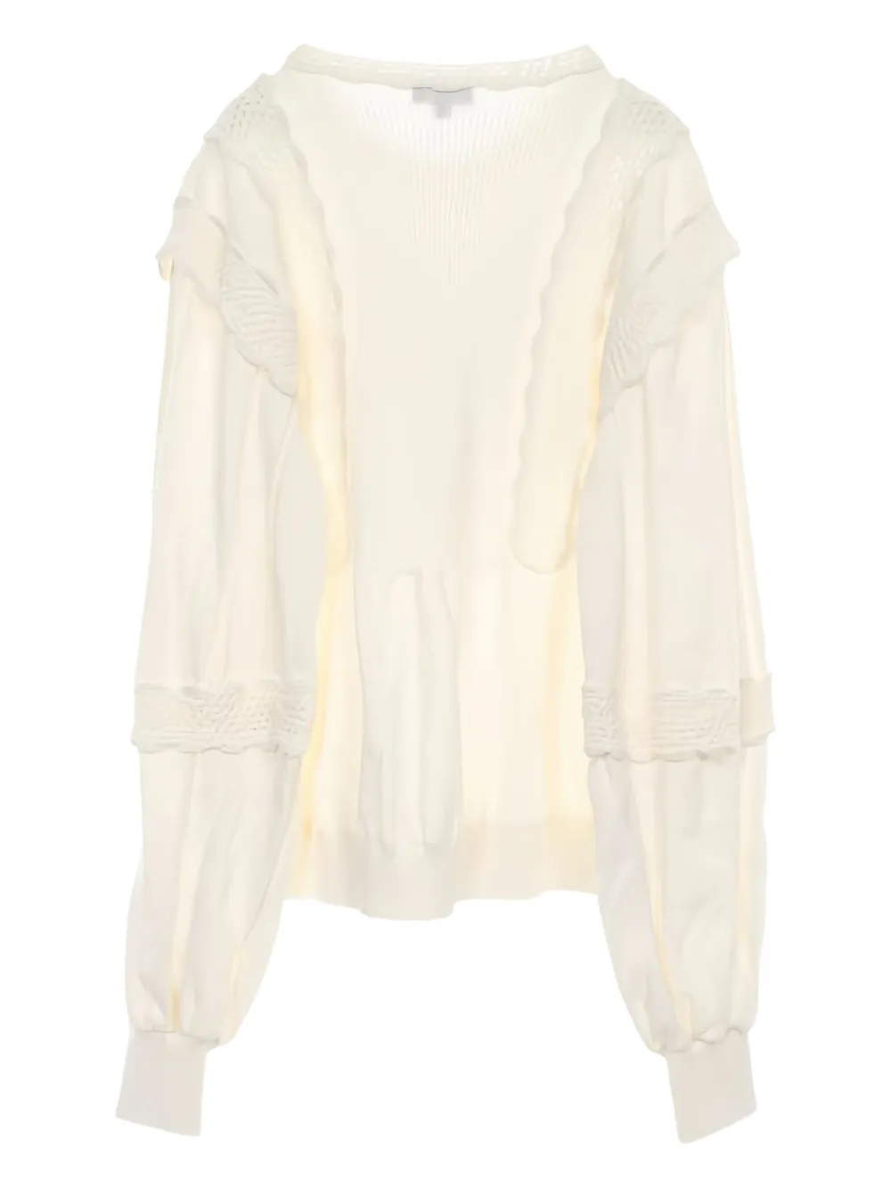 CHANEL Pre-Owned pull à empiècements en dentelle | Hauts en maille | Image 2