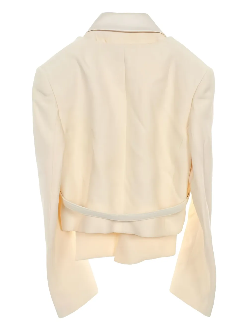 Pre-owned Fendi Layered Belted Jacket In Neutral
