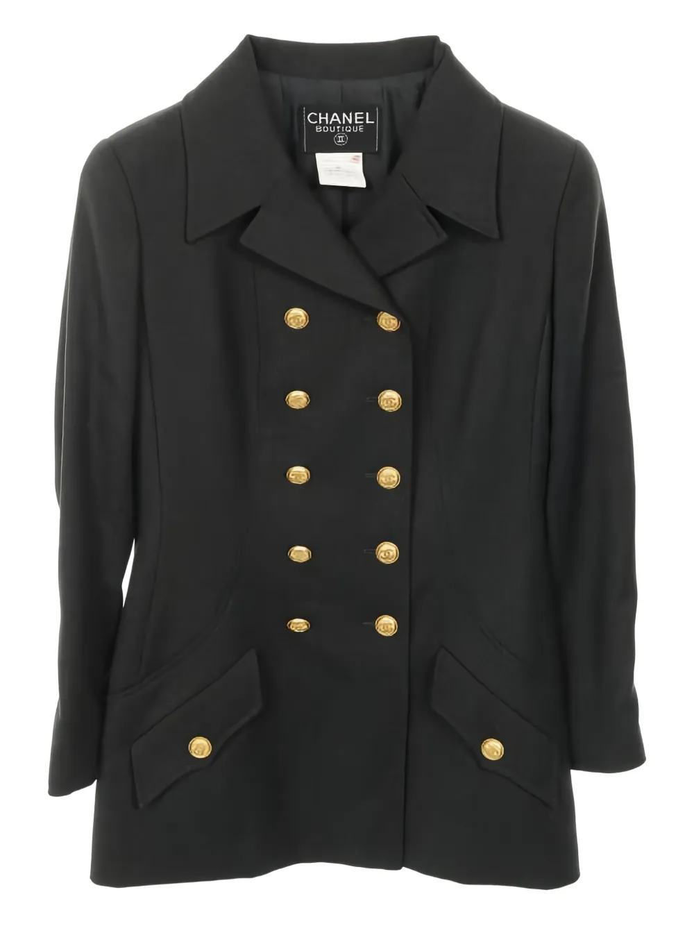 Pre-owned Chanel Coco Mark Tailored Jacket In Gray
