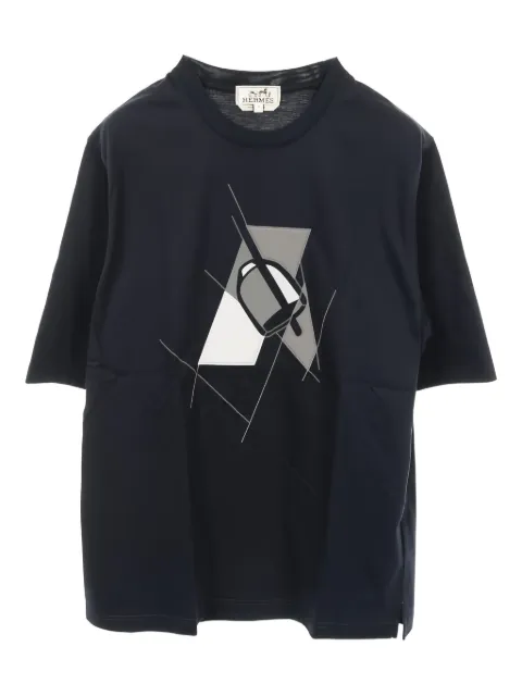 Hermès Pre-Owned crew-neck graphic-print t-shirt
