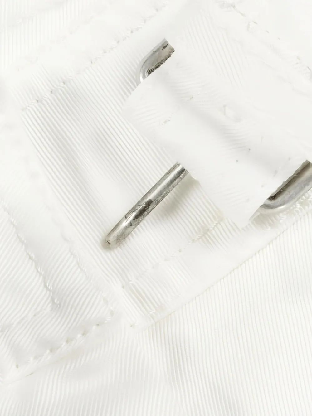 Pre-owned Dior Belted Pants In White