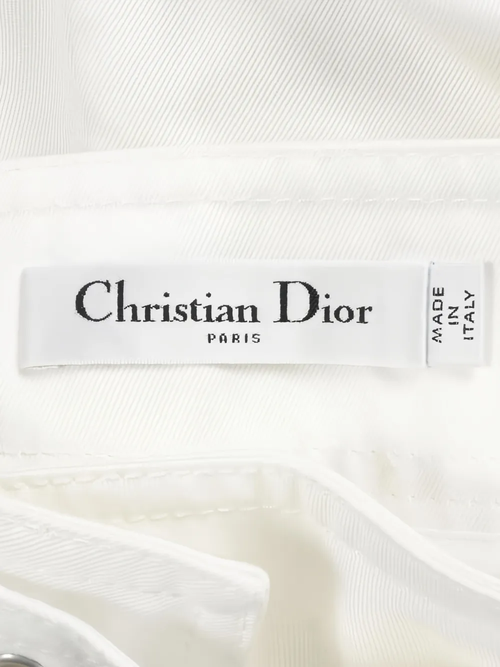 Pre-owned Dior Belted Pants In White