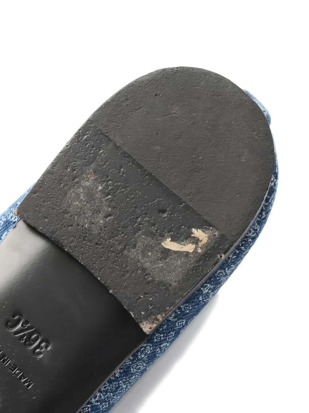 Pre-owned Chanel 1986-1988 Bow-detail Ballet Shoes In Blue