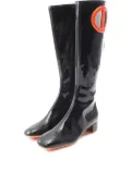 Christian Dior Pre-Owned patent-leather CD boots - Black