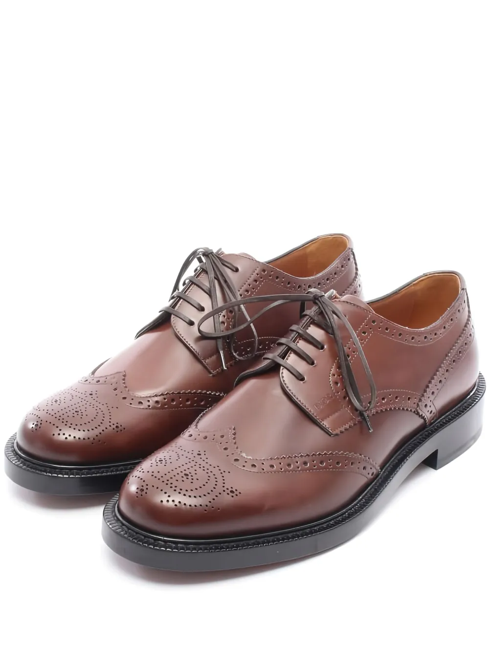 Christian Dior Pre-Owned 2010s perforated leather shoes | Brown | Image 1