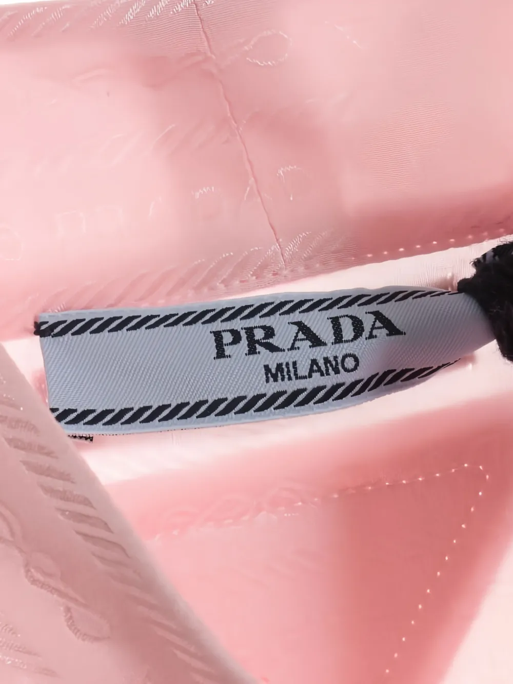 Pre-owned Prada 10s Bow-tie Logo Shirt In Pink