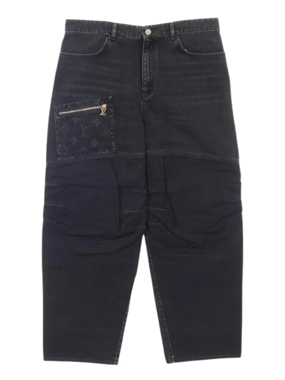 Louis Vuitton Pre-Owned 2020s monogram-detailed jeans | Black | Image 1