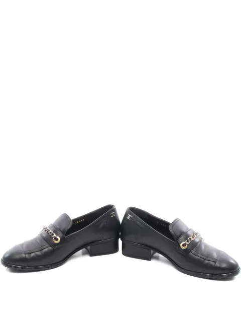 CHANEL Pre-Owned 1986-1988 30mm Coco mark loafers
