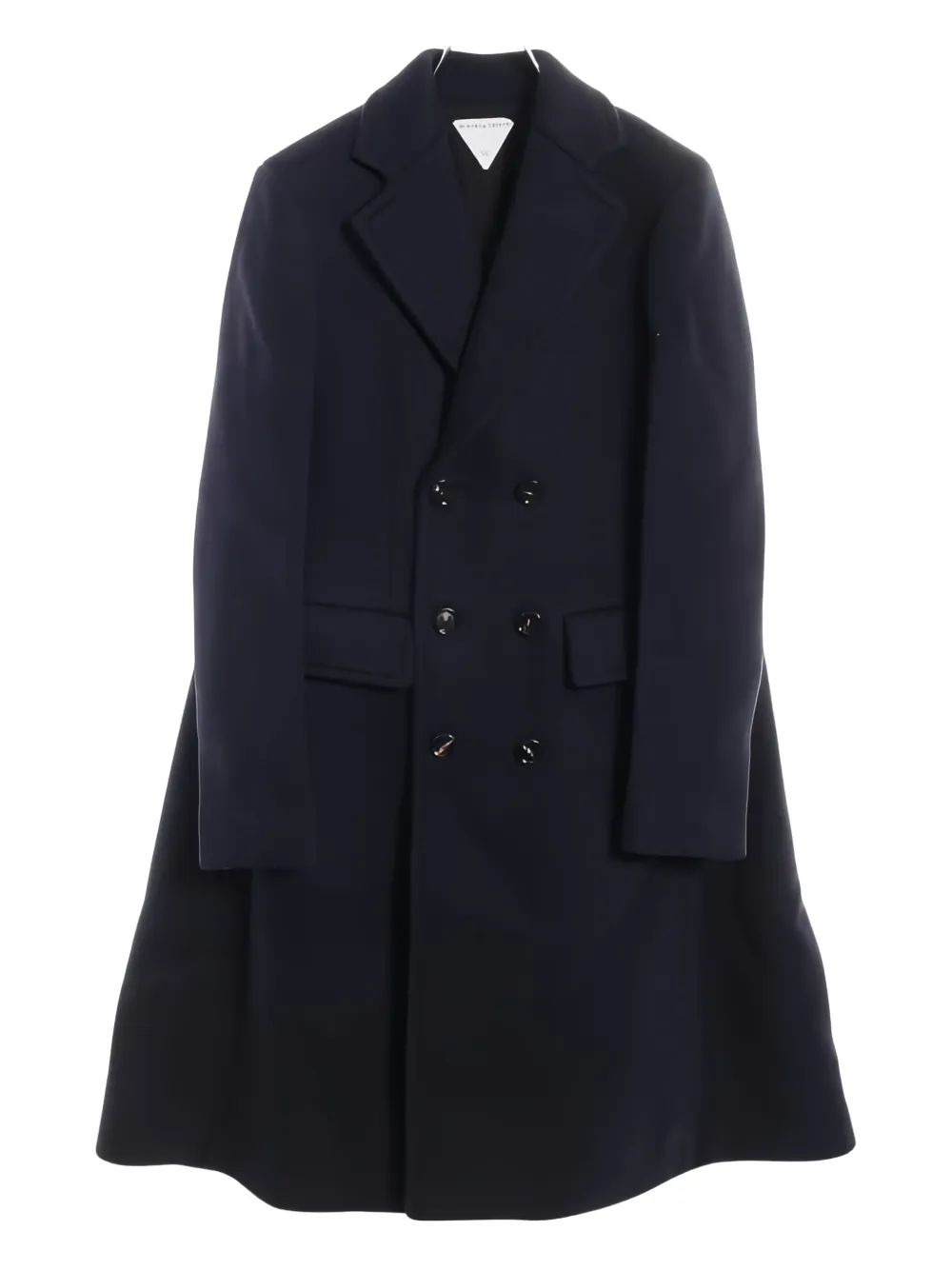 Pre-owned Bottega Veneta 2010s Double-breasted Wool Coat In Blue