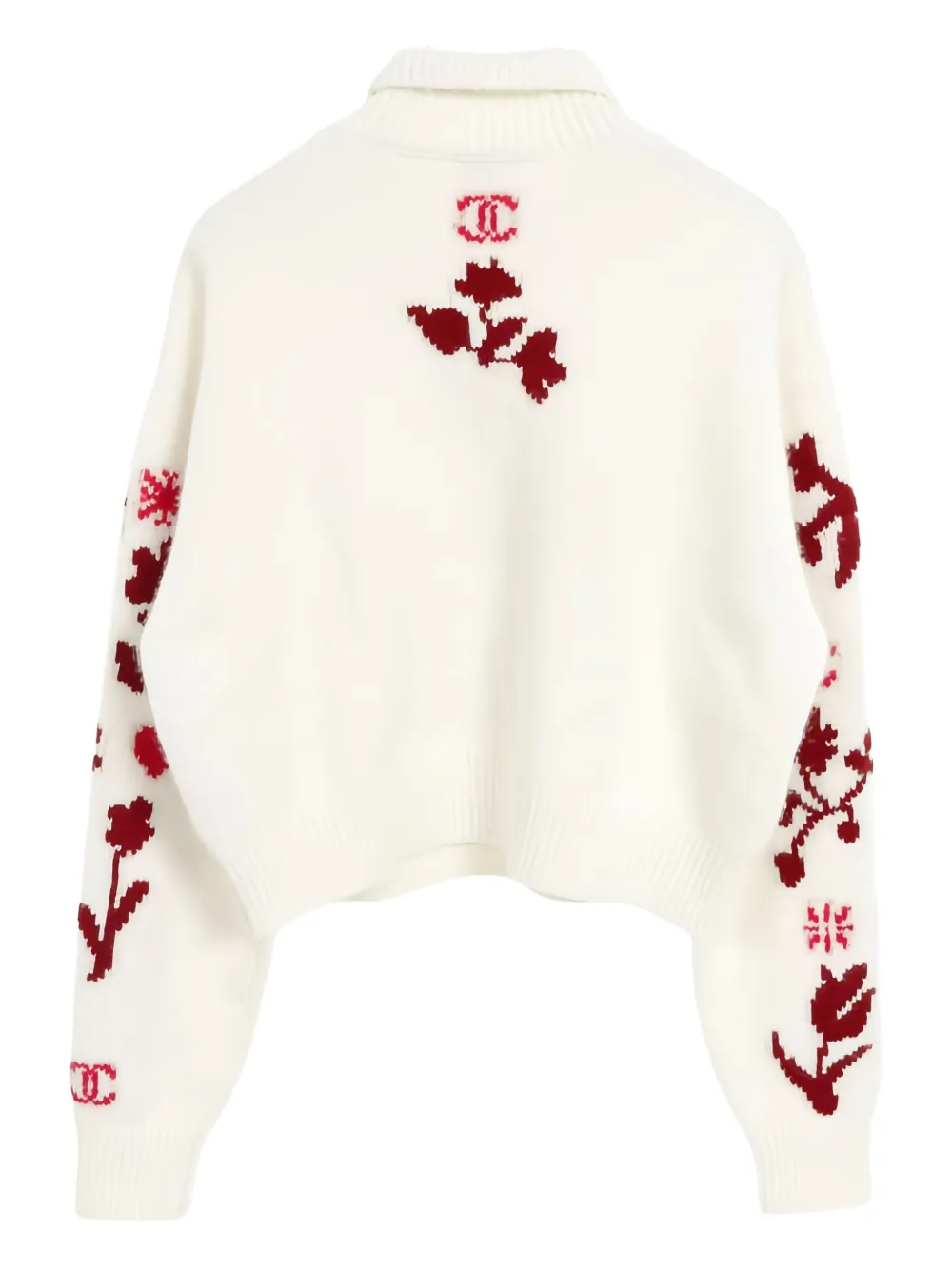 CHANEL Pre-Owned 1986-1988 Interlocking CC floral sweater | Image 2