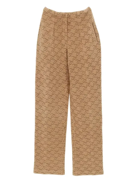 Fendi Pre-Owned 2010s FF Calligraphy logo knitted trousers