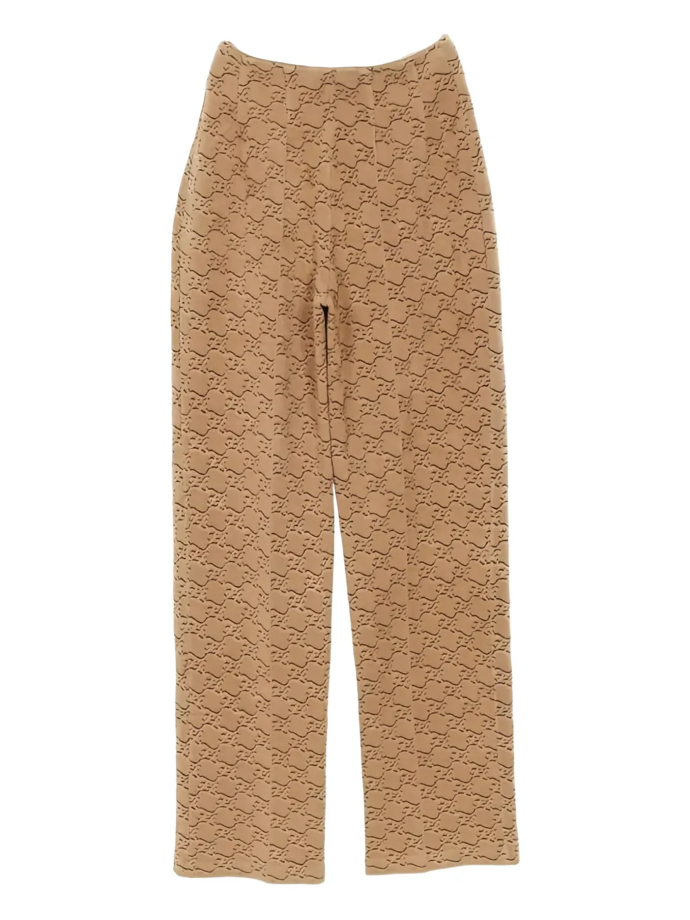 Fendi Pre-Owned 2010s FF Calligraphy logo knitted trousers | Straight-Leg Pants | Image 2