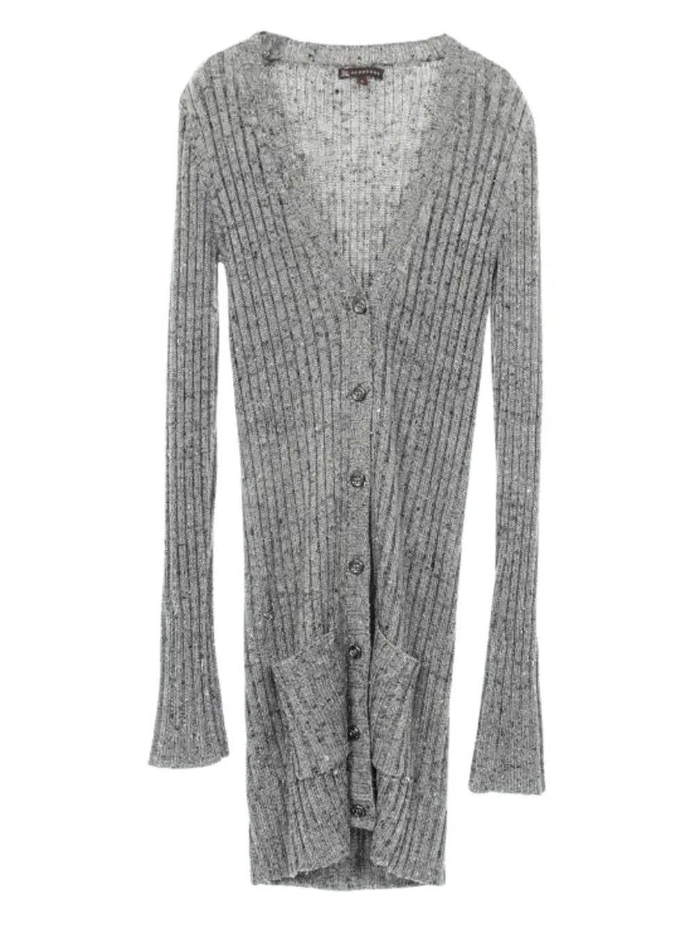 Burberry Pre-Owned 2010s ribbed cardigan | Grey | Image 1