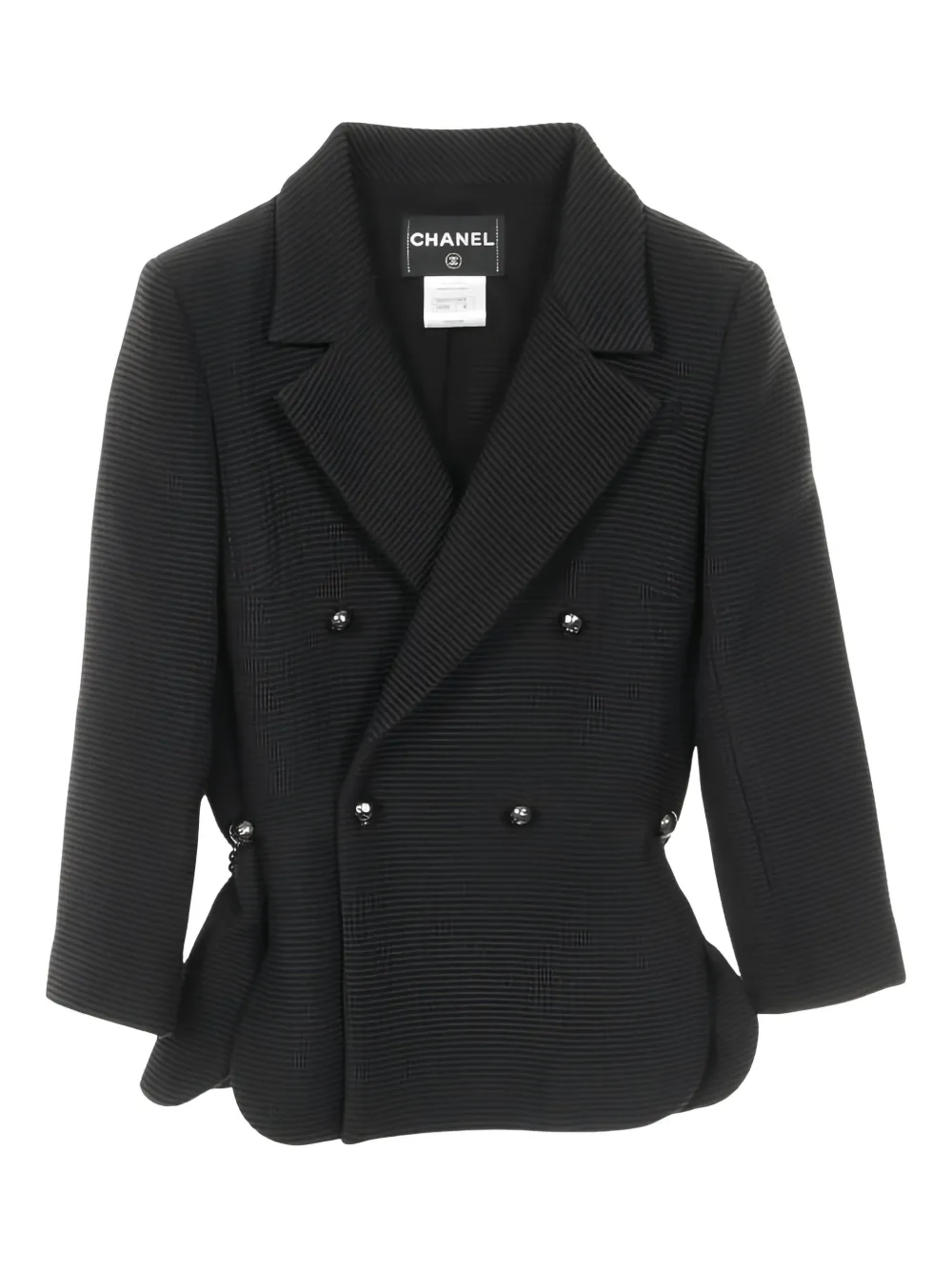 CHANEL Pre-Owned 1986-1988 double-breasted button jacket - Black