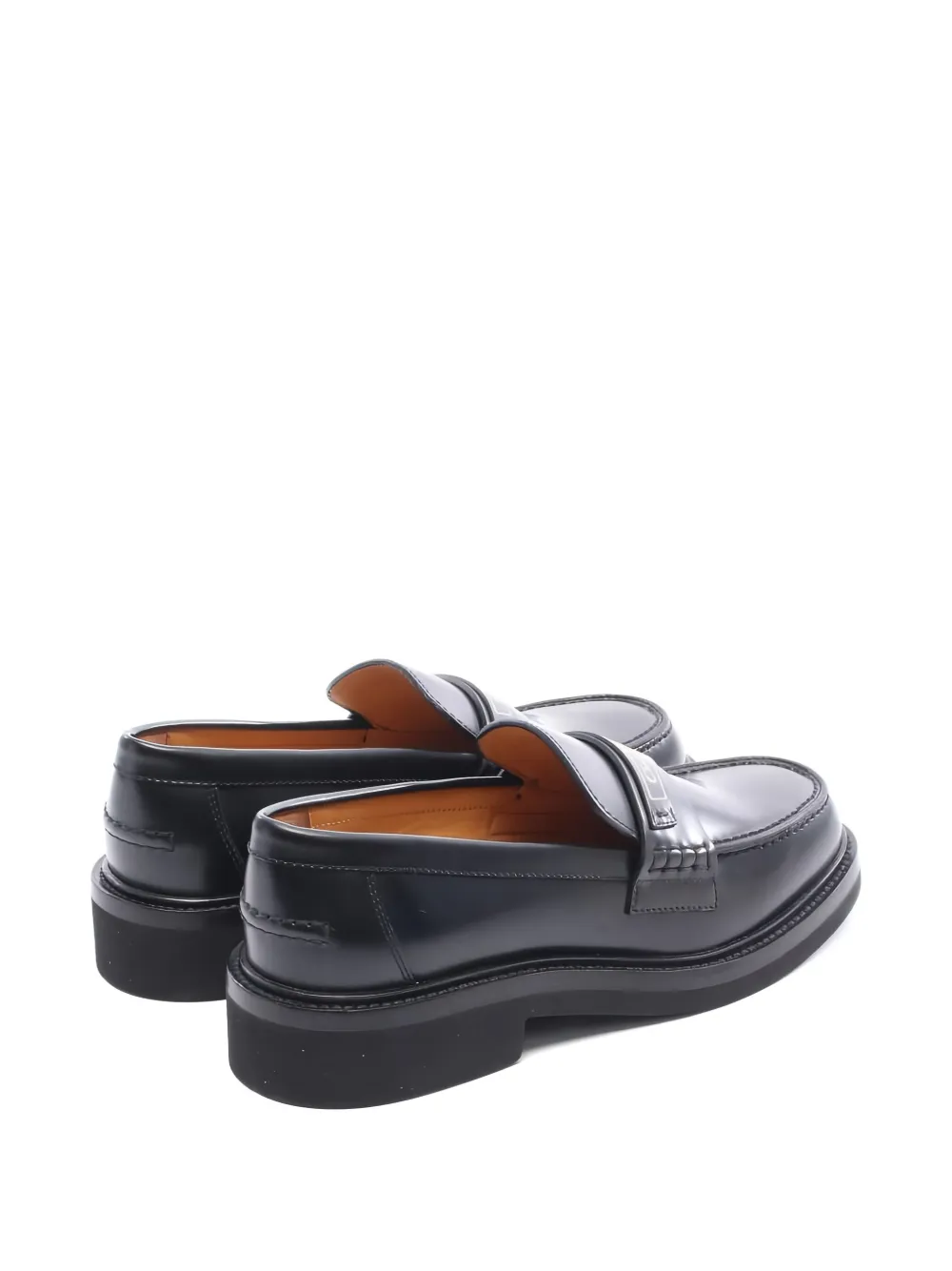 Christian Dior Pre-Owned 2010s logo-plaque leather loafers - Zwart