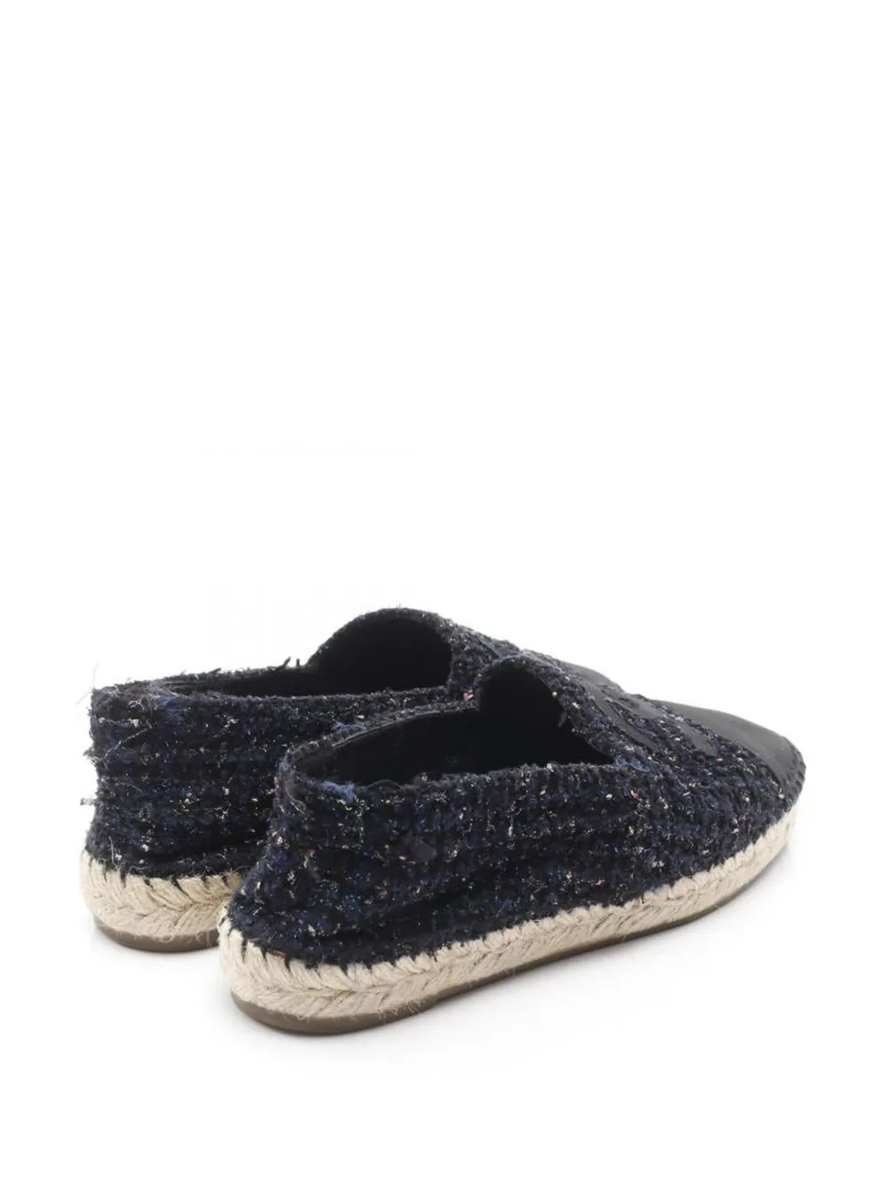 CHANEL Pre-Owned 1986-1988 Coco Mark tweed espadrilles | Image 2
