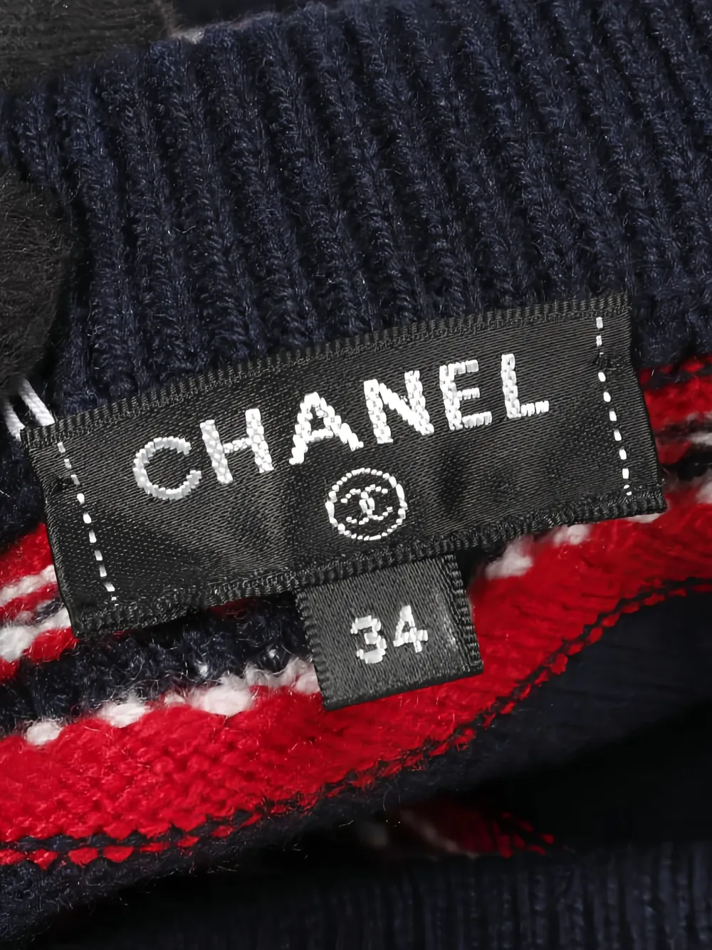 CHANEL Pre-Owned 1986-1988 button striped mini skirt - Blauw