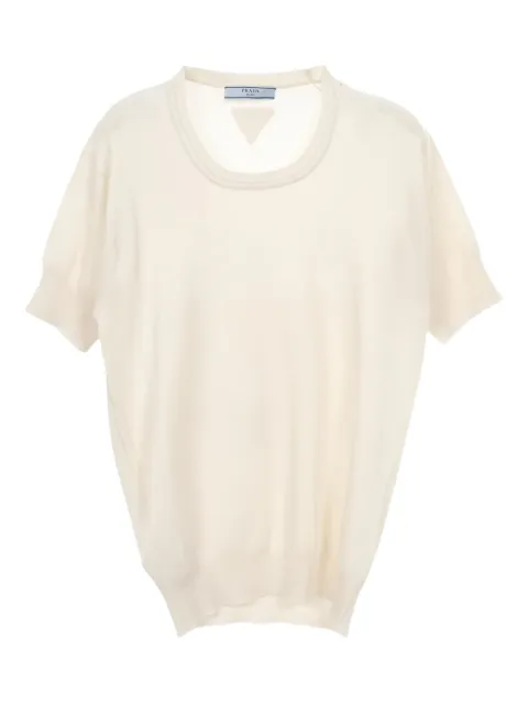 Prada Pre-Owned 2010s crew-neck short-sleeve sweater