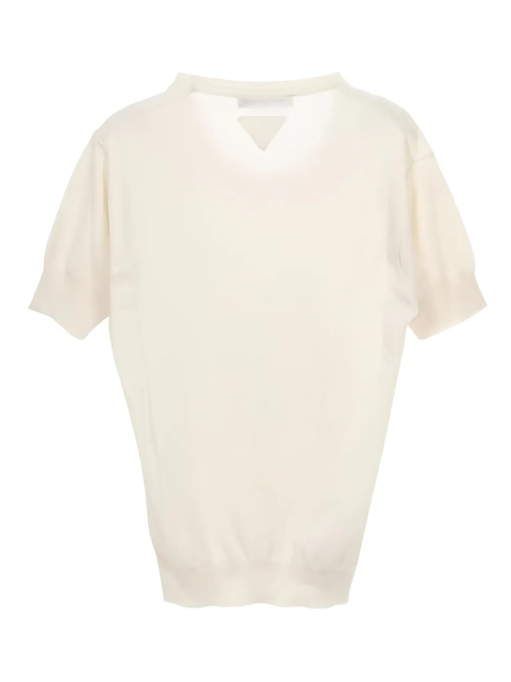 Pre-owned Prada 2010s Crew-neck Short-sleeve Sweater In White