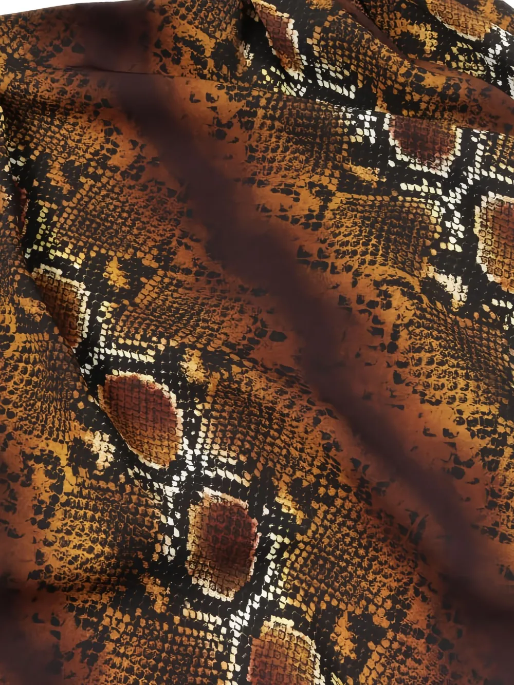 Pre-owned Versace 2010s Python-print Mini Skirt In Brown