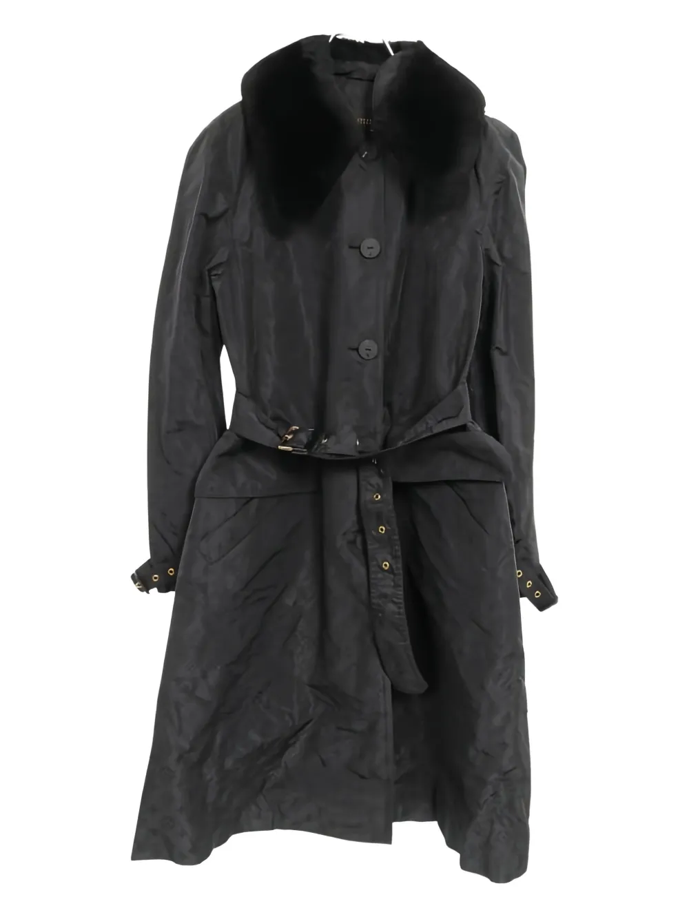 Louis Vuitton Pre-Owned 2020s monogram belted coat - Nero