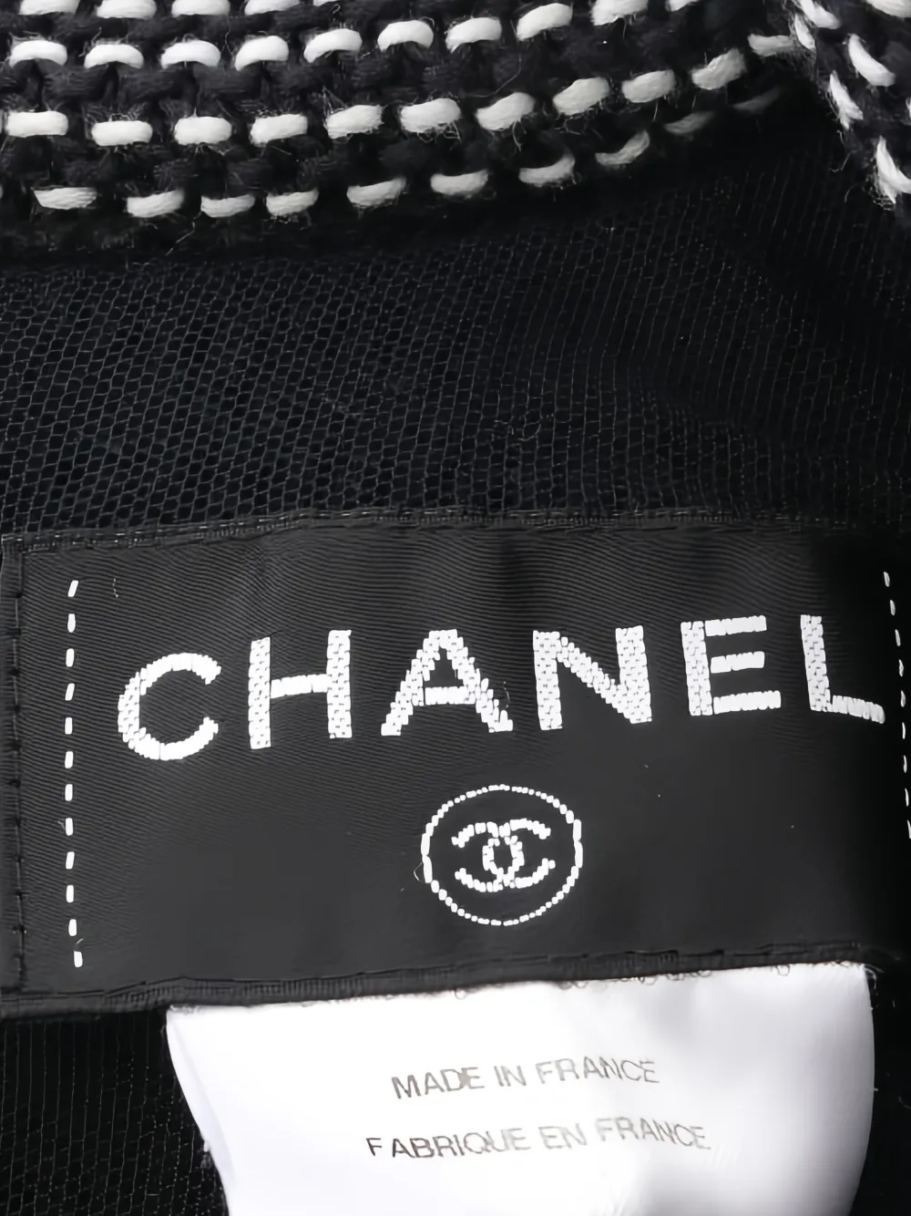 Pre-owned Chanel 1986-1988 Tweed Mesh-panel Mini Dress In Black