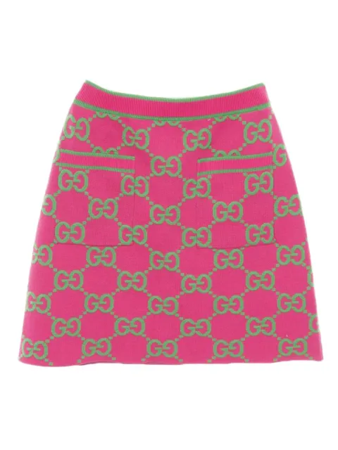 Gucci Pre-Owned falda corta tejida con motivo GG 2010