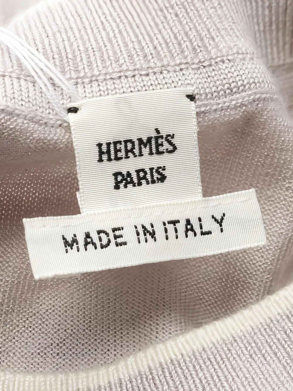 Pre-owned Hermes 2010s Twill Laine Printed Sweater In Gray