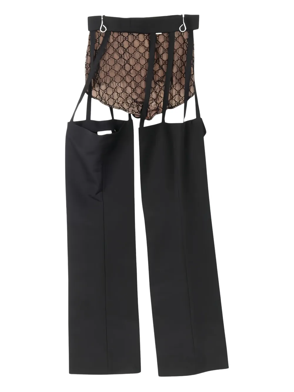 Gucci Pre-Owned 2010s broek met vlakken en GG-patroon - Zwart