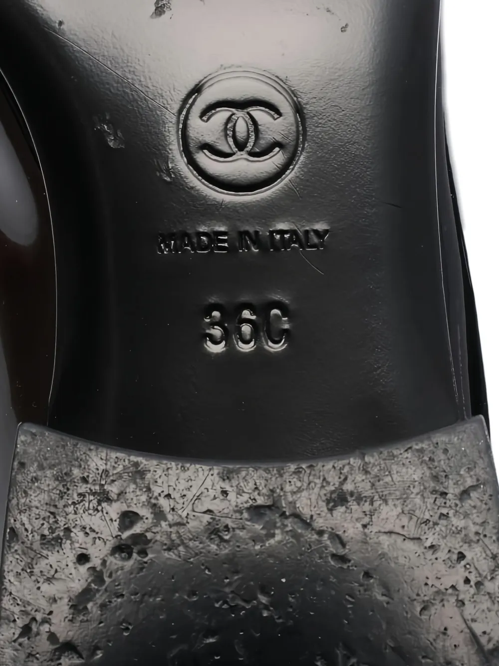 Pre-owned Chanel 1986-1988 Coco Mark Chain Loafers In Black