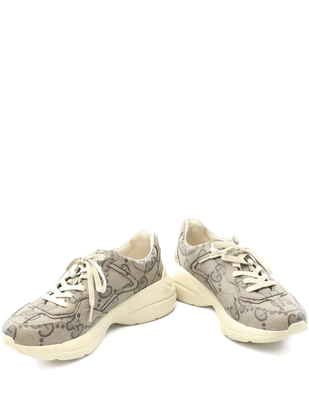 GUCCI Pre-owned 2020s Rhyton Gg Supreme Sneakers In Neutral