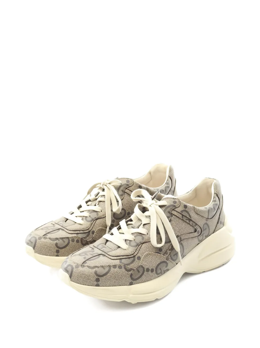 GUCCI Pre-owned 2020s Rhyton Gg Supreme Sneakers In Neutral