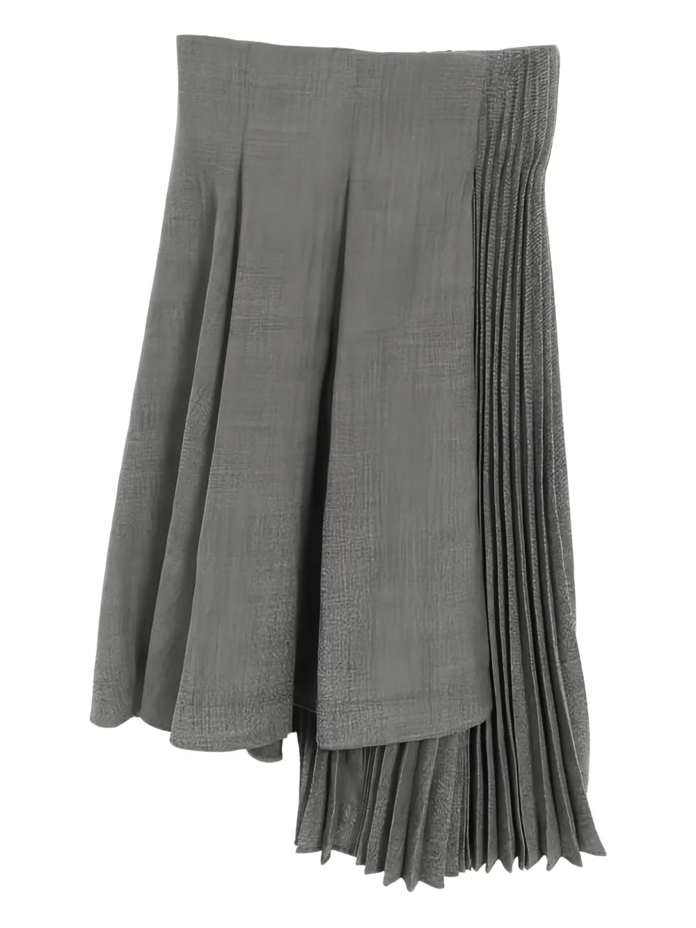 Pre-owned Dior 2010s Pleated Wool Skirt In Gray