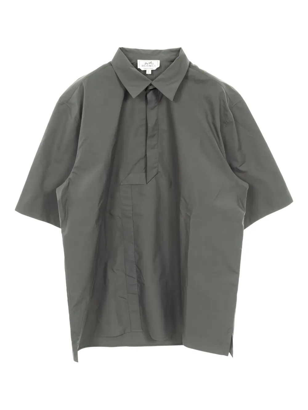 Hermès Pre-Owned 2000s short-sleeve cotton shirt | Grey | Image 1