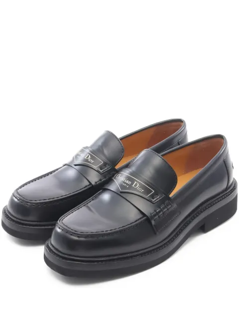 Christian Dior Pre-Owned 2010s 30mm logo-patch loafers